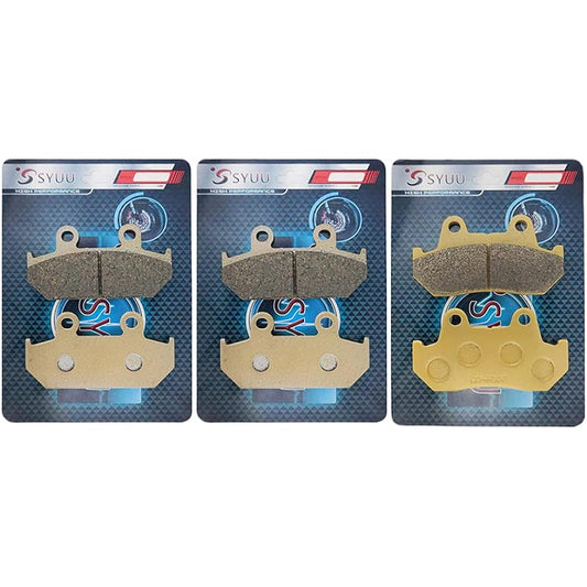 SYUU Front and Rear Brake Pads Compatible with Honda GL1500 GL 1500 Goldwing 1500 1988 1989 1990 1991 1992 1993 1994 1995 1996 1997 1998 1999 2 000 FAA 124F FA069R
