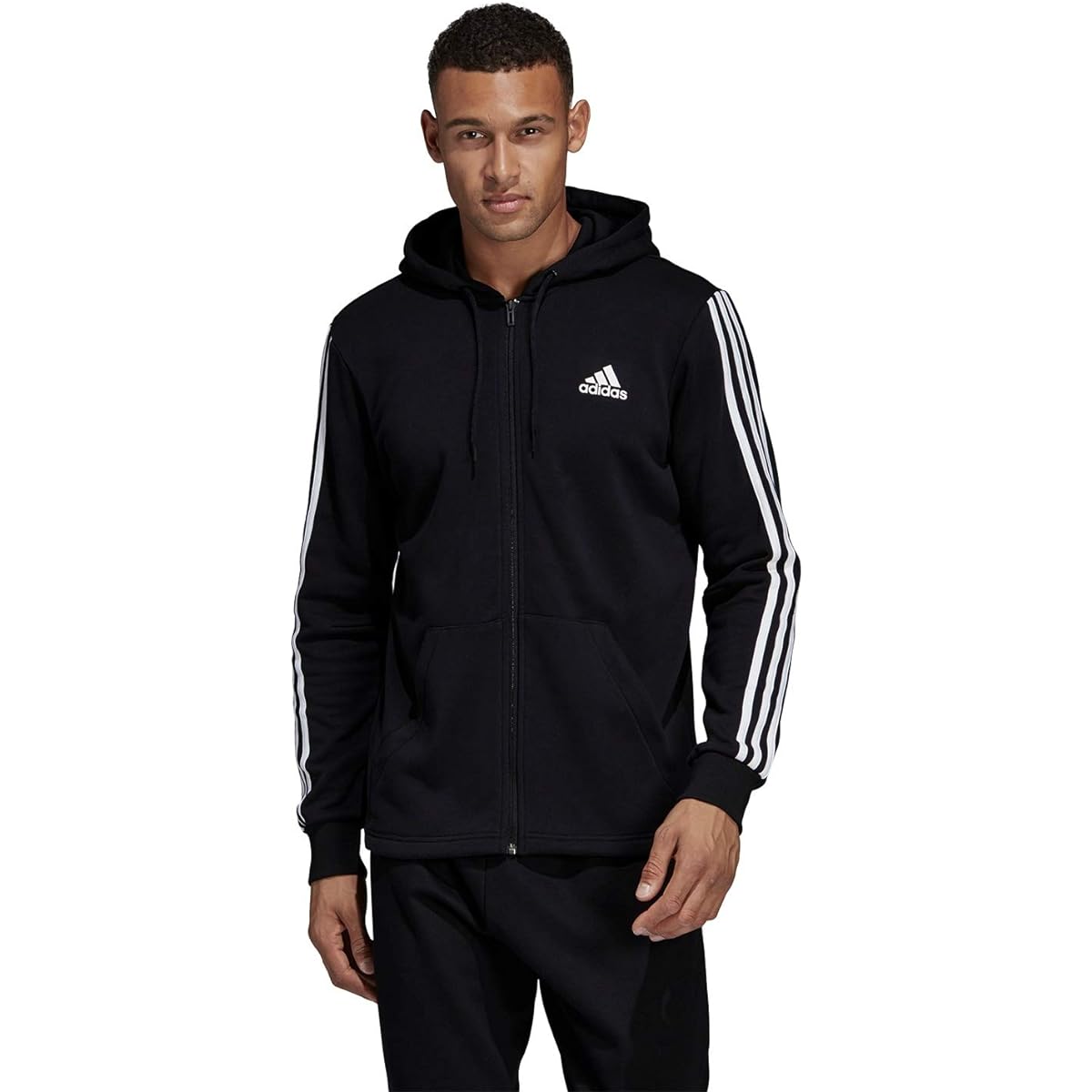 [Adidas] Training Wear MUSTHAVES 3 Stripe Sweatshirt Full Zip Parka (Fleece Fleece) [Men's] FSD66