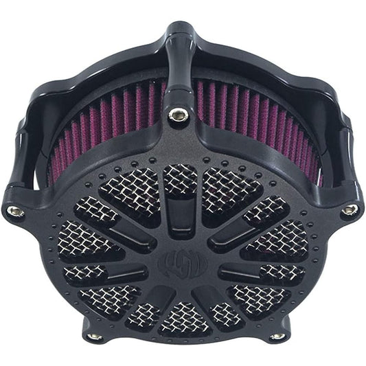 Nostalgia Venturi Intake Air Cleaner Filter Compatible with Harley XL Sportster 883 1200 Softail Dyna Touring Big Twin Cam FLT FLST FXDL (Color: Red A)