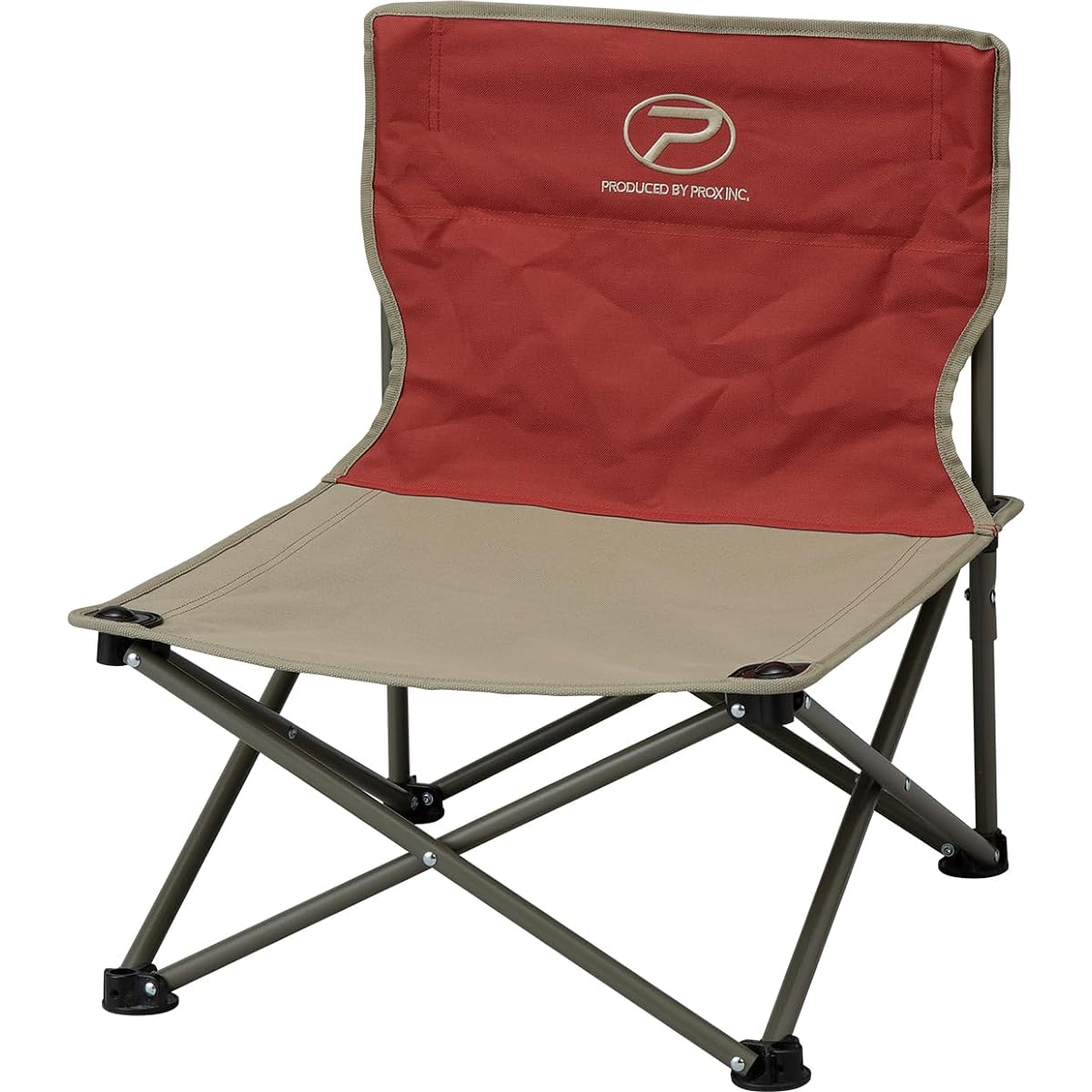 Outdoor chair that can be easily assembled cross-legged PROX Cross-legged chair seat slightly high Dull red PX7882HDR