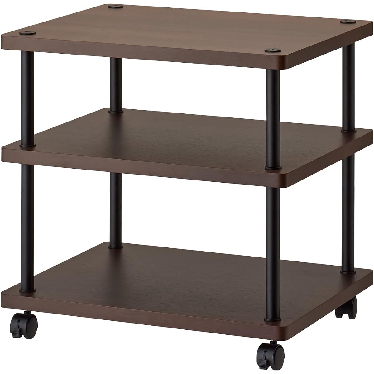 Hayami Kosan Audio Rack 3 Tiers with Casters Reversible Brown-Black VT-743