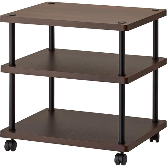 Hayami Kosan Audio Rack 3 Tiers with Casters Reversible Brown-Black VT-743