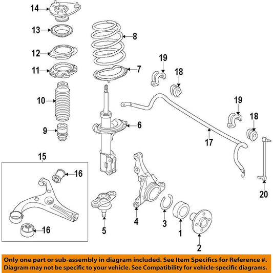 KIA 54830-3Q000 Suspension Stabilizer Bar Link Kit