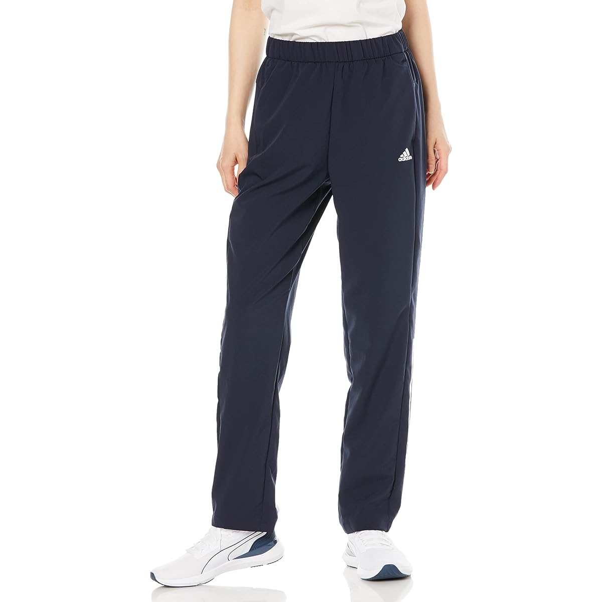Adidas QH841 Women's Jersey Bottom Loose Fit Color Block Woven Pants