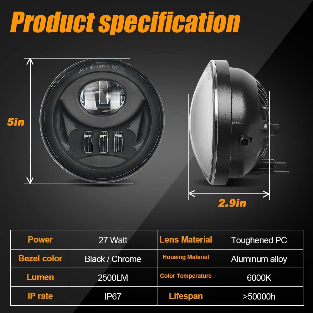 LUSGWUFAD Upgrade LED Fog Light Asen Buri Tacoma Front Bumper Drying Fog Lamp Toyota Tacom 2005-2011 Solara 2004-2006 TUNDRA 2007-2013 SEQUOIA 2008-2015-Dot Accepted Assembly