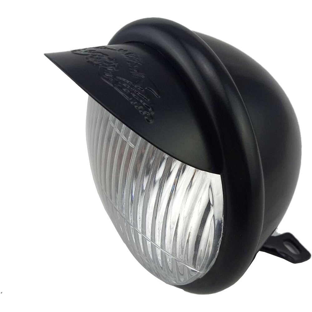 TASWK 5.5 inch Custom Black Head Lamp for Cruiser Cruiser Chopper Cafe Leava Bar