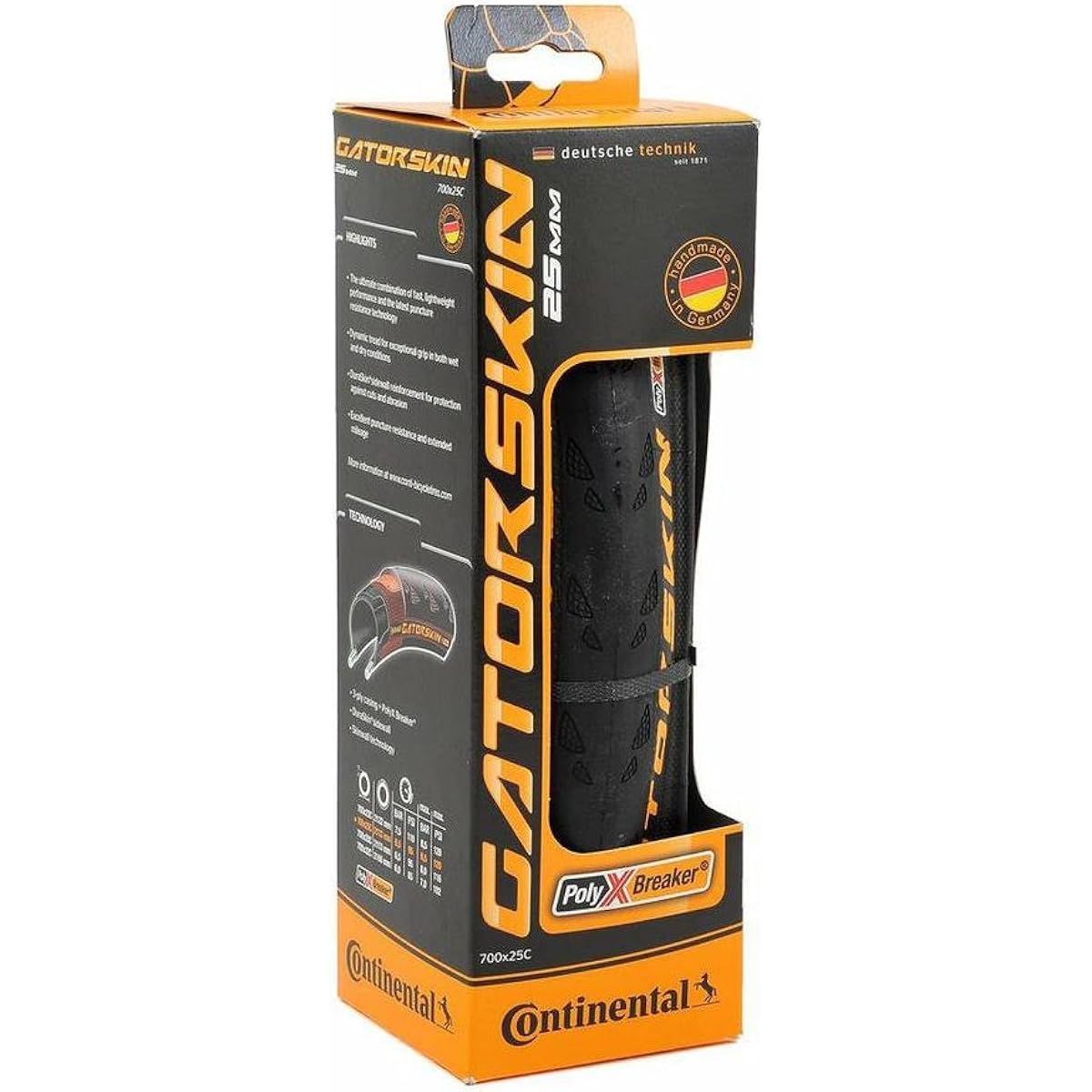 Continental GATORSKIN Black 700×25C 0100084