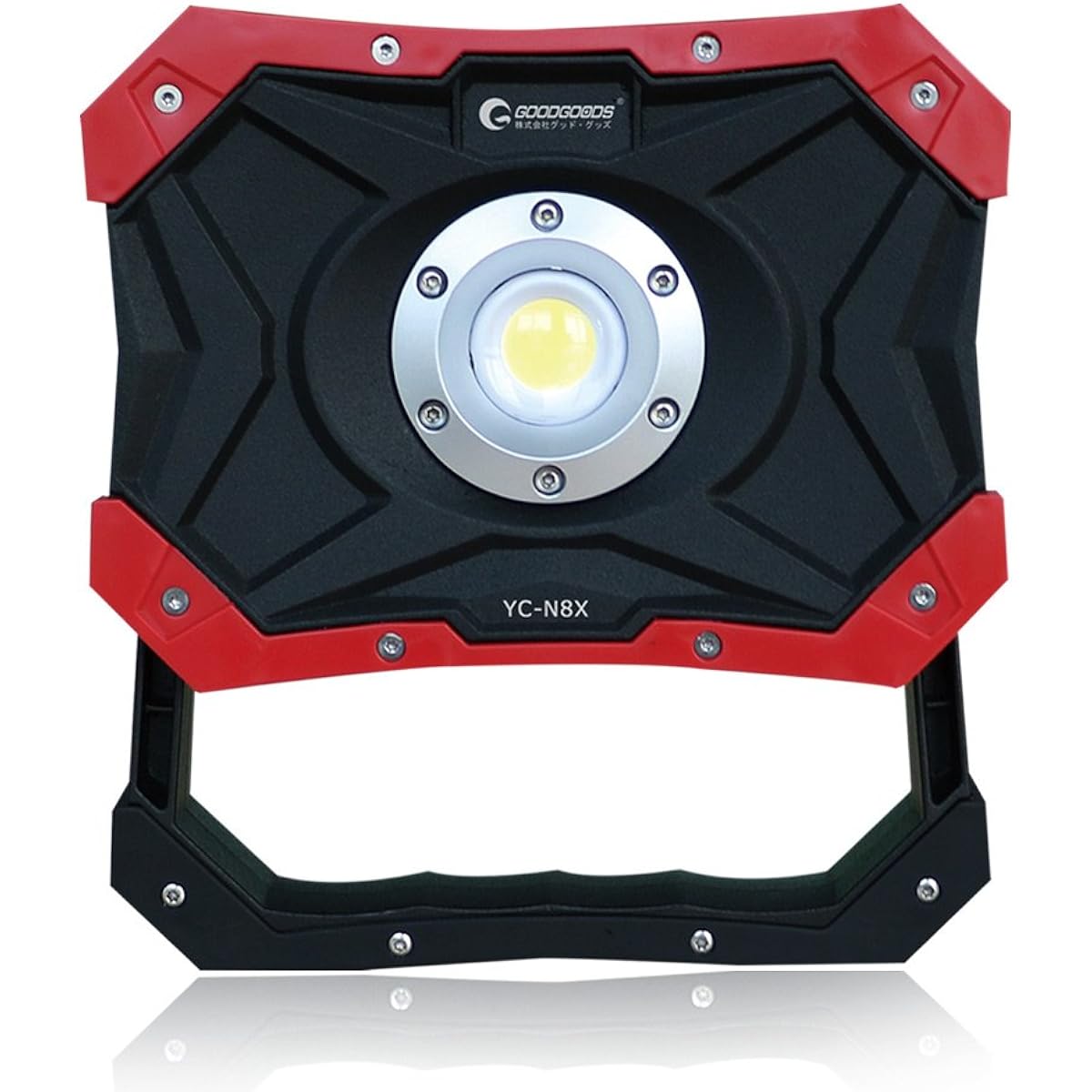 GOODGOODS COB LED Floodlight, Rechargeable, 20 W–30 W, Portable Work Light, Waterproof, Includes USB Port, For Nighttime Work or Outdoors, Registered Utility Model