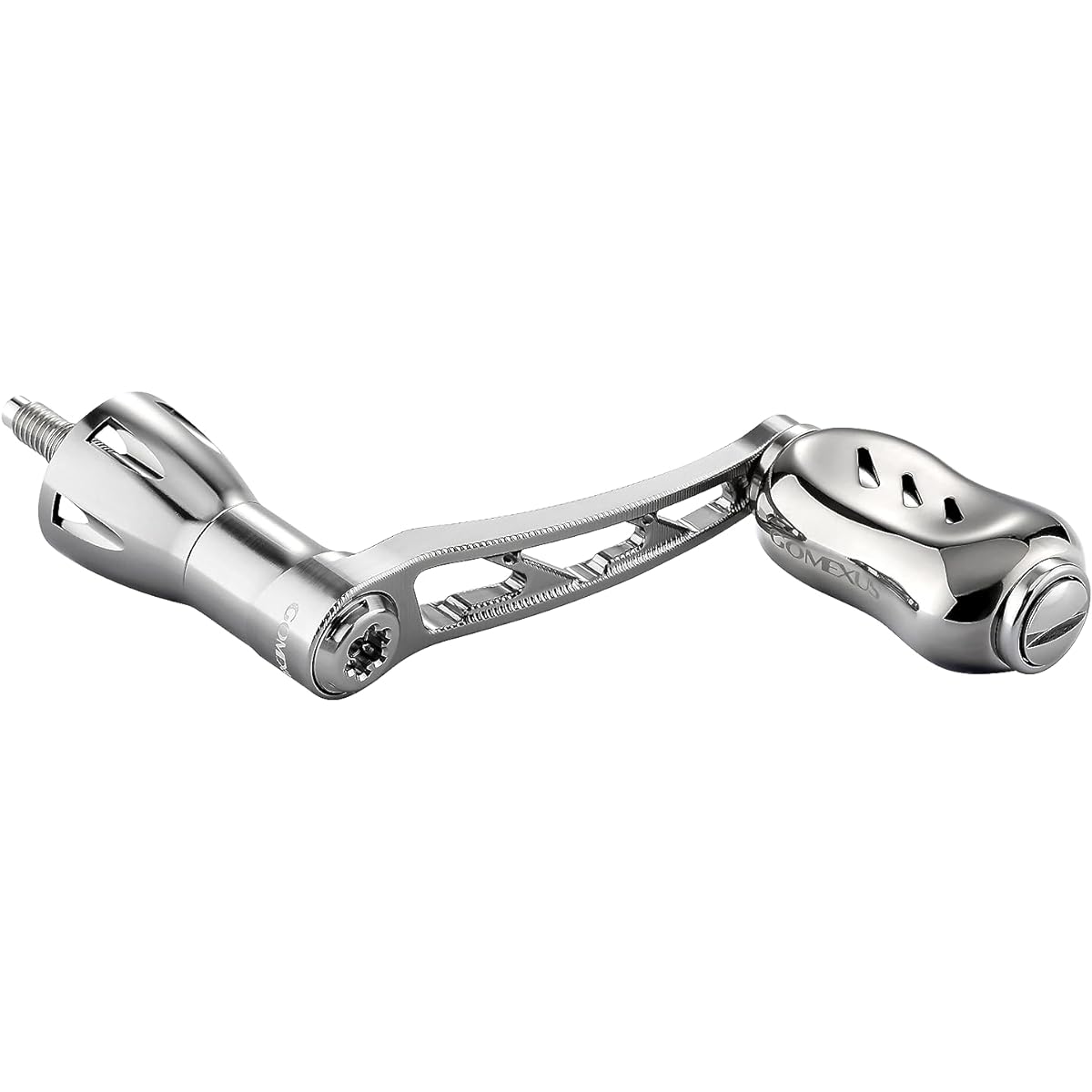 Gomexus Handle Single Handle 50mm Titanium Knob for 22mm Reel Aluminum Compatible with Shimano Daiwa Spinning Reel (Shimano Compatible -50mm, All Silver)