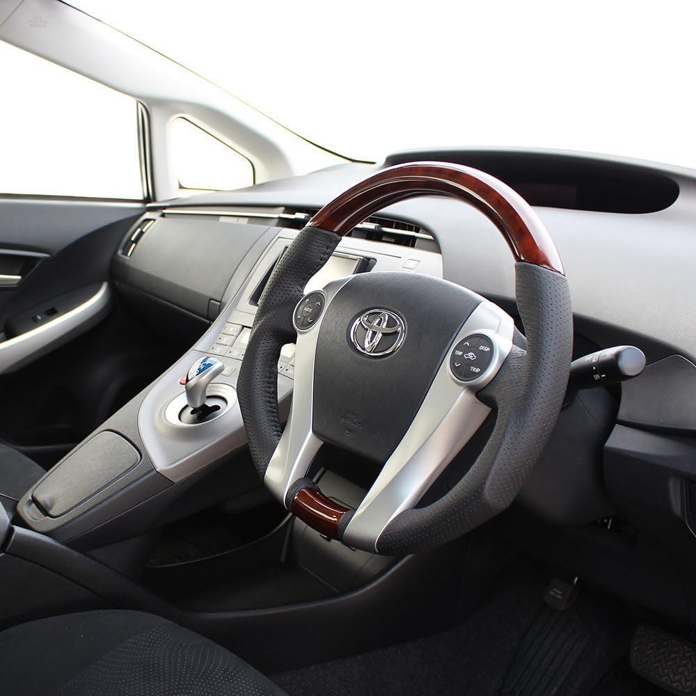 REAL Steering [Prius (30 series) including PHV] Original Series Brown Wood 30-2-BRW
