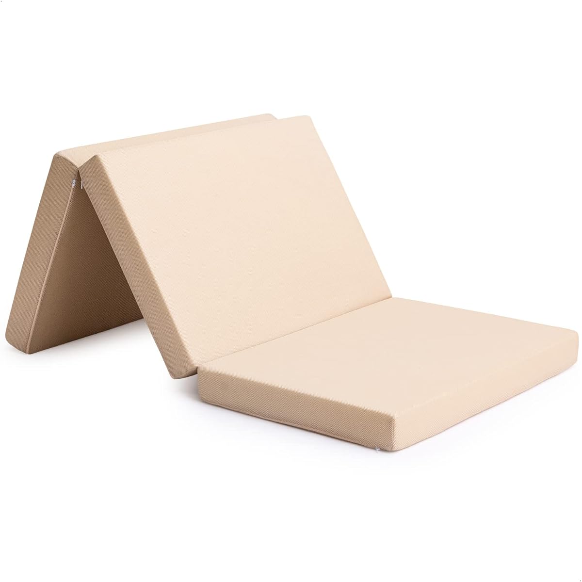 Tansu no Gen Mattress Semi-double Thickness 10cm "Pure" High Resilience (R) Density 25D Hardness 190N Tri-fold Washable Cover Included High Resilience Mattress Futon Foldable Mesh Beige 13810092 12(79042)