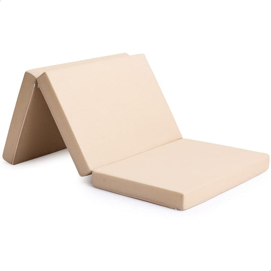 Tansu no Gen Mattress Semi-double Thickness 10cm "Pure" High Resilience (R) Density 25D Hardness 190N Tri-fold Washable Cover Included High Resilience Mattress Futon Foldable Mesh Beige 13810092 12(79042)