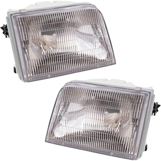 Headlight headlamp driver seats and passenger seat replacement 93-97 Ford Ranger Pickup Truck F37Z13008B F37008A