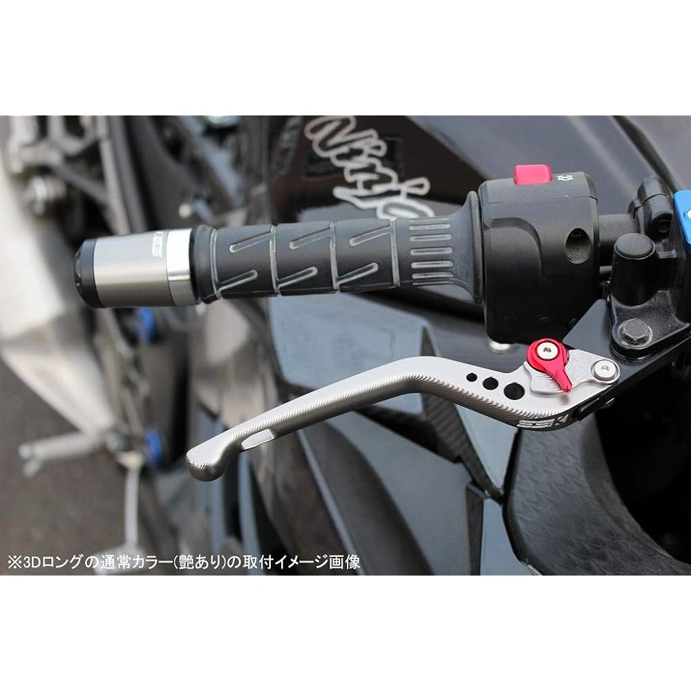 SSK Adjust Lever 3D Long Lever Color: Matte Black Adjuster Color: Matte Gold Ninja ZX-14R ABS High Grade 2016-2018 LVEM030BK-GD
