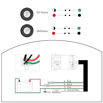 Ignition Switch with Key Universal ATV Bike 4 Wire 4 Pin TAOTAO SUNL ATV Dart Bike