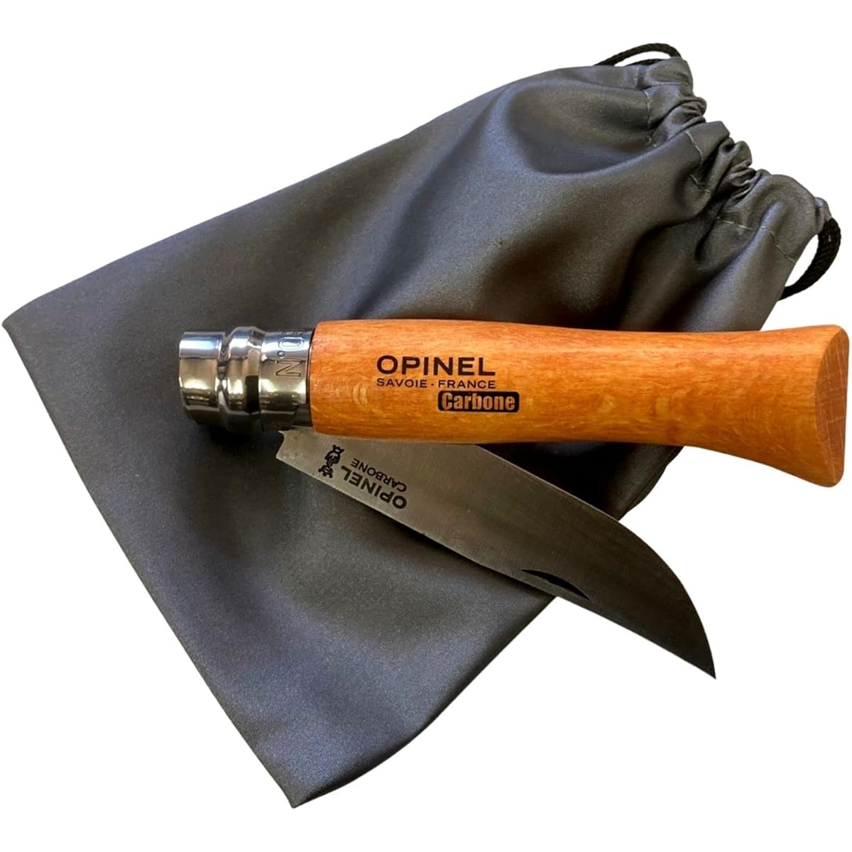 OPINEL Opinel Knife Carbon Steel WOLFTECH Original Bag Included Camping Outdoor Cooking Fishing Mountain Climbing (#9 (Blade Length 9.0cm)) [Parallel Import]
