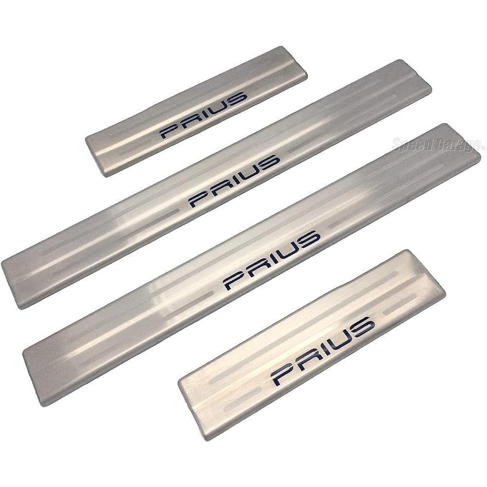 Speed Garage Toyota Prius 50 Series Exclusive Scuff Plate Side Sill Plate Door Sill Plate Entrance Mall Silver for TOYOTA PRIUS Interior Dress Up Custom Parts