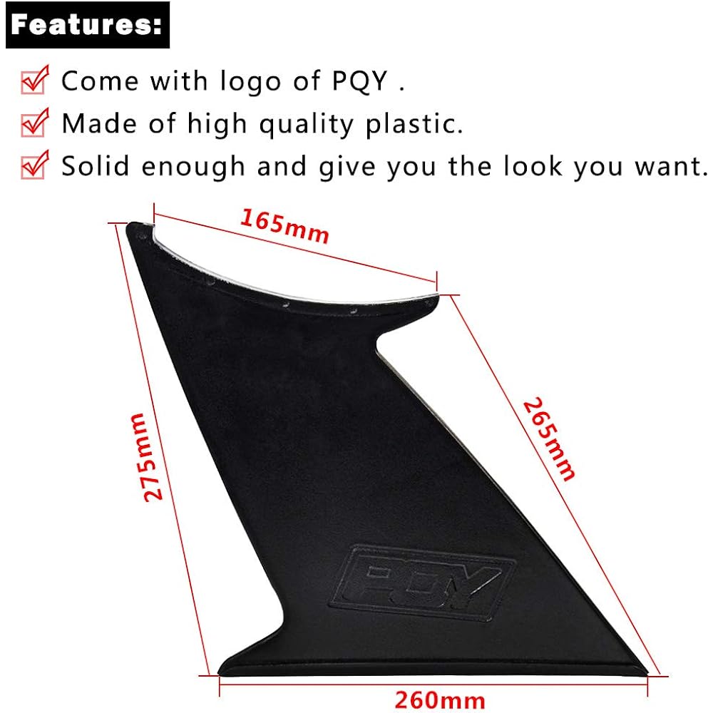 PQY Spoiler Wing Stabilizer 2 Pieces 2015-2019 Subaru WRX STI Sedan Spoiler Wing Stiffor Support Rally with PQY Logo
