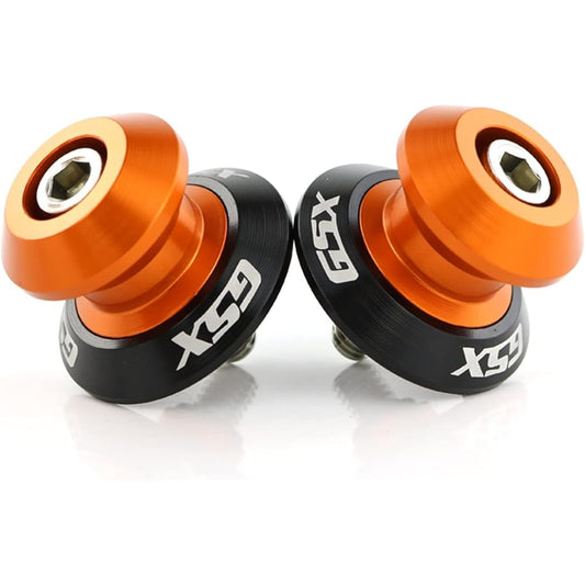 Stand Screw Slider Suitable for Suzuki GSX250R GSX400 GSX650F Katana GSX750F Katana GSX1000S Katana CNC Aluminum Swing Arm Slider Spool Holder Spool (Color: Orange)
