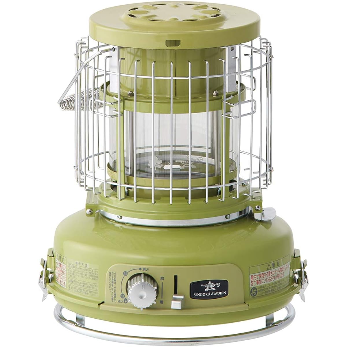 LOGOS LOGOS × SENGOKU ALADDIN Panoramic Gas Stove 81060096 Green (Approx.) Width 33 x Depth 33.5 x Height 38.6 cm