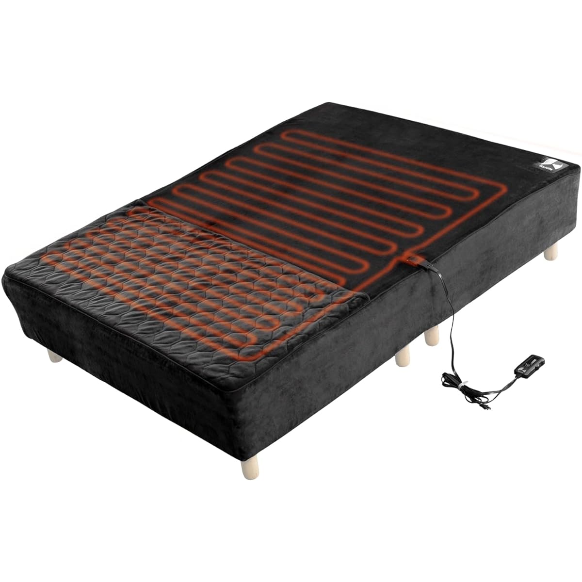 Bauhutte Box Electric Blanket BEB-140D-BK Double [Warm and Warm Electric Blanket with "Foot Kotatsu"]