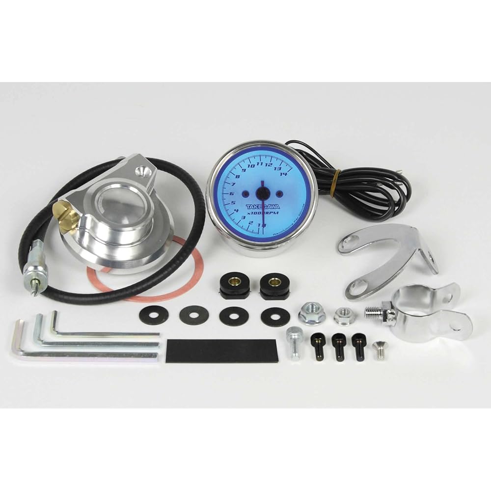 Special Parts TAKEGAWA Blue LED Tachometer Mechanical (1:6.5) 12V Monkey 05-05-0097