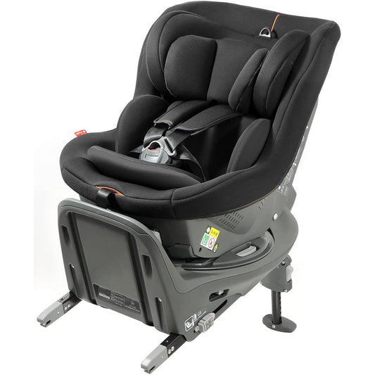 LEAMAN ISOFIX Fixed Child Seat for Newborns, Rotatable, Newborn to Age 4 LaCour ISOFIX Light, Black, Made in Japan, Compatible with R129, 35023