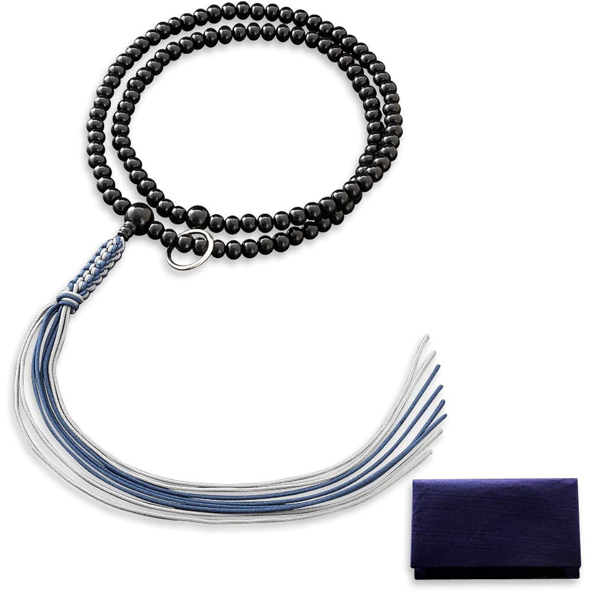 Kyoto Buddhist Altar Hayashi Prayer Beads Soto Zen Shakuni Ebony (for Men) Official Ceremony [Bead Bag Set] SM-070 Kyoto Prayer Beads