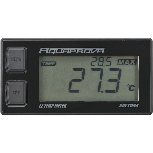 Daytona AQUAPROVA 72812 Motorcycle, Oil Temperature / Water Temperature Meter, Digital, Waterproof, Battery Operated, EZ Series Temp Meter