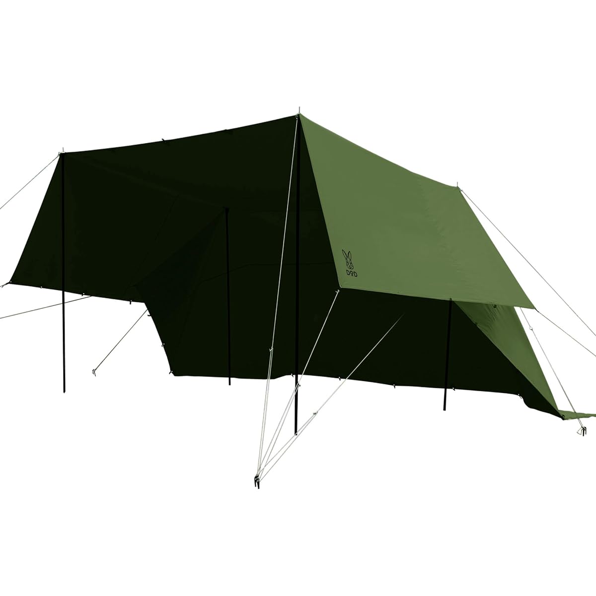DOD Nunoichi M Simple tent with ``1 piece of cloth'' Flame-resistant polycotton fabric For 2-3 people T3-594-KH