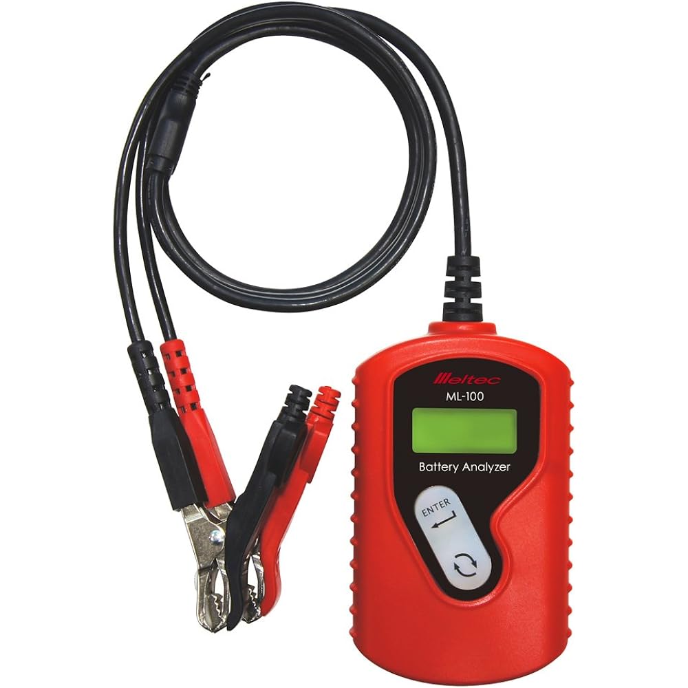 Meltec Battery Diagnostic Machine (LED Digital Display) DC12V Diagnosis Contents: CCA Value, CA Value, mΩ Battery Status & Charge Capacity Display Meltec ML-100