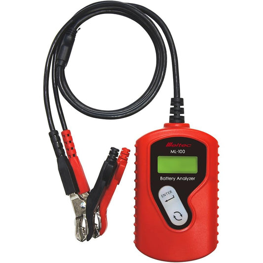 Meltec Battery Diagnostic Machine (LED Digital Display) DC12V Diagnosis Contents: CCA Value, CA Value, mΩ Battery Status & Charge Capacity Display Meltec ML-100