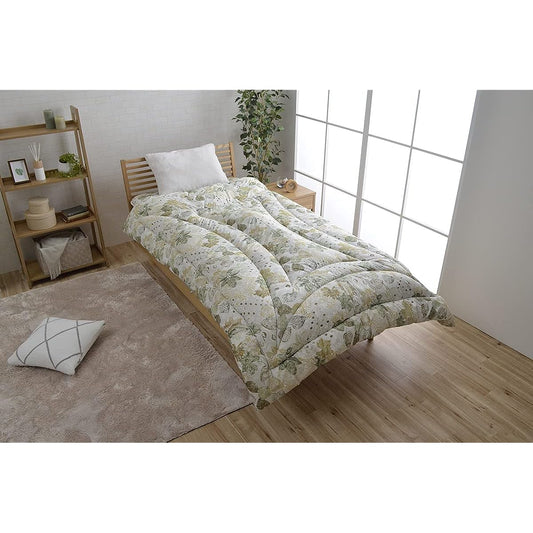 Ikehiko Corporation Ikehiko Bedding Comforter Antibacterial and Odor Resistant Dust Mite Toyobo Philharmonic Hiba Essence Made in Japan Forest Sleep Single Long Leaf Approx. 150 x 210 cm #6702609