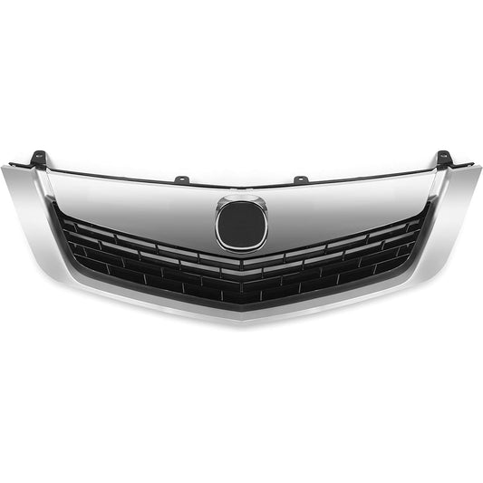 HECASA Front Grill 2009 2010 ACURA TSX Silver Plastic with Grill Molding Trim