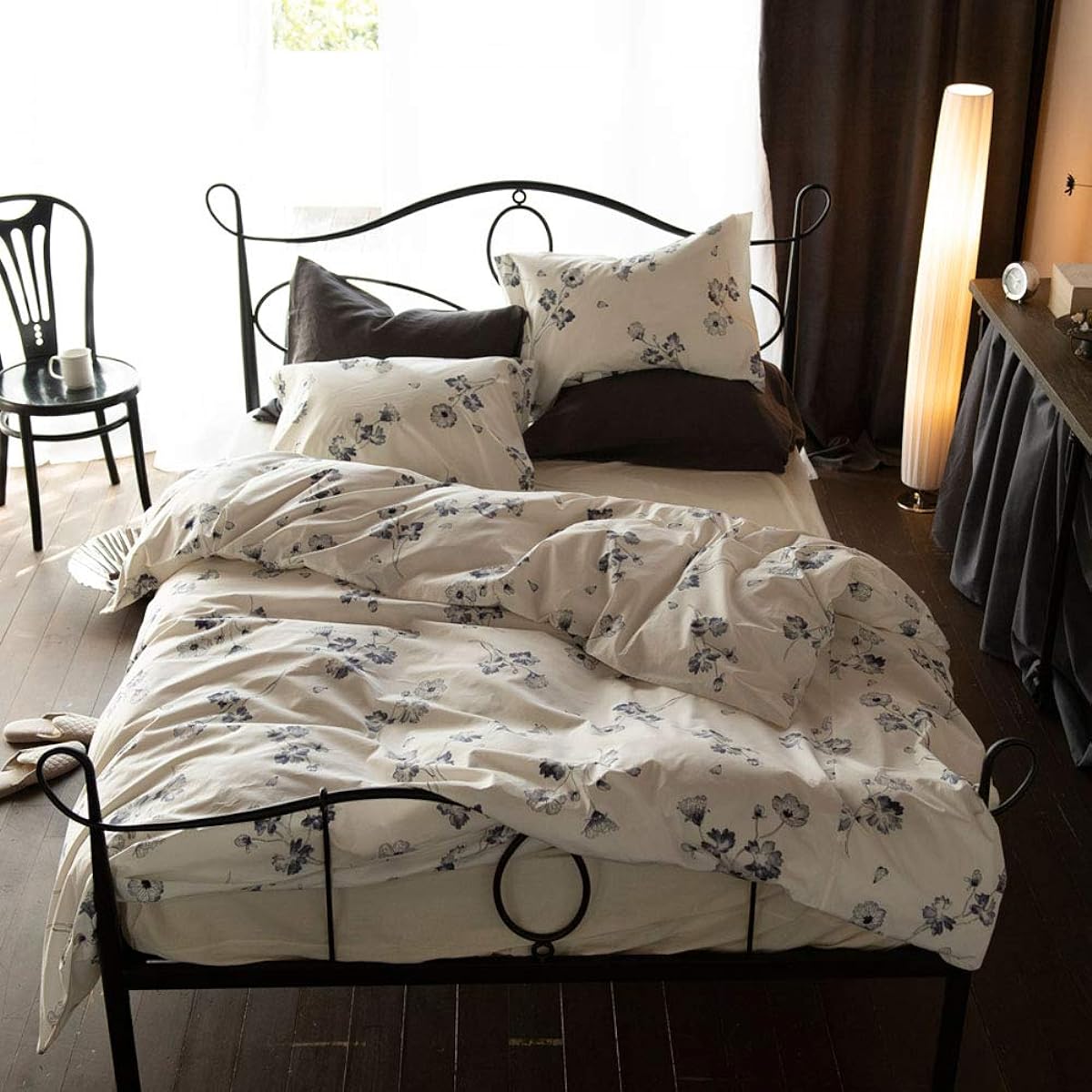 Fab the Home Duvet Cover Charcoal 150 x 210cm Botanica FH121179-180