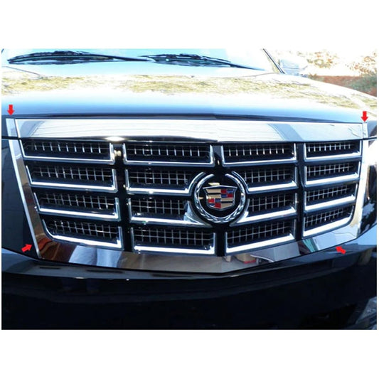 QAA 2007-2014 Cadillac Escalade 4 Piece Stainless Steel Front Grill Accent Trim SG47255