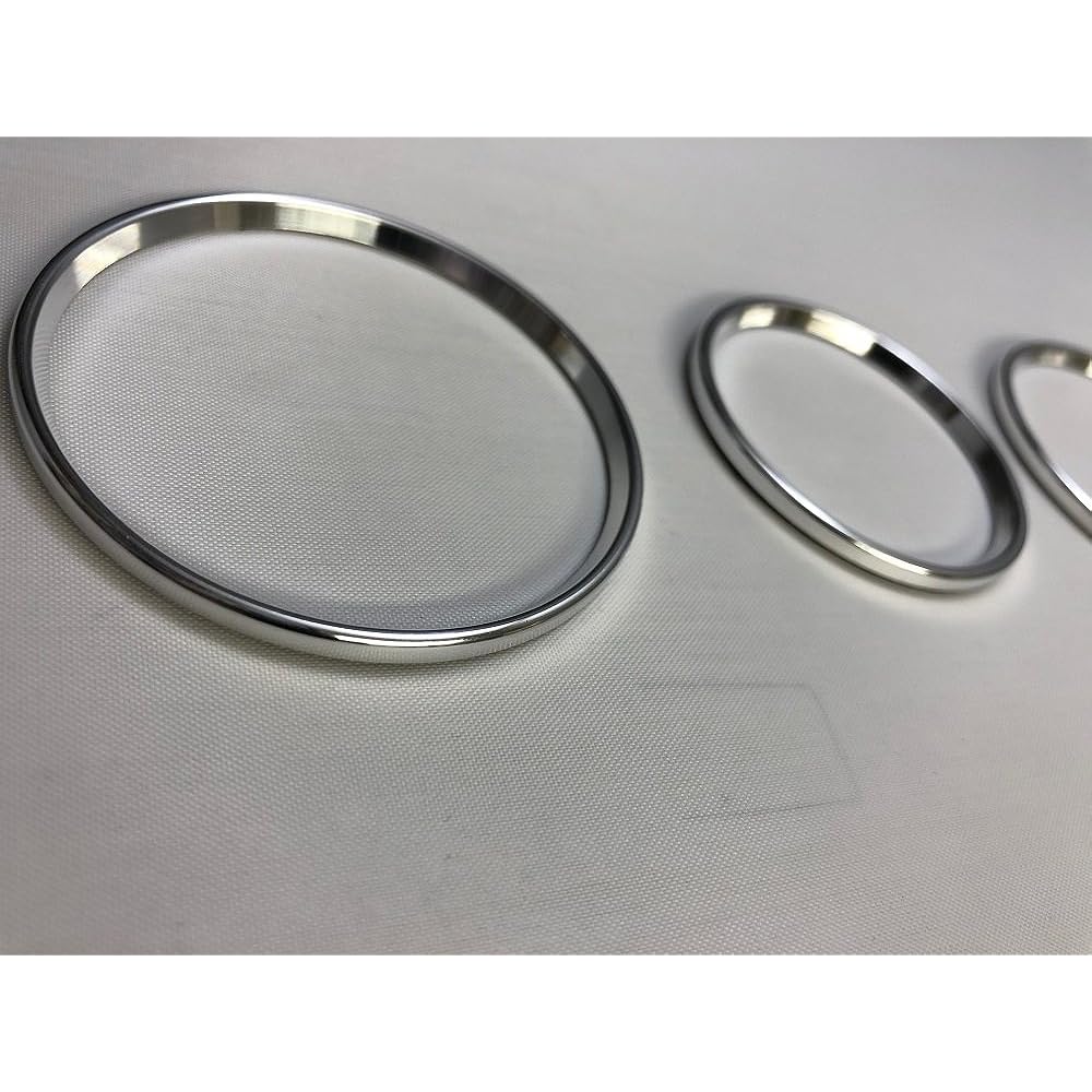 vw Volkswagen The Beetle Aluminum Manual Air Conditioner Dial Ring 3pcs halt-TheBeetle-alumi