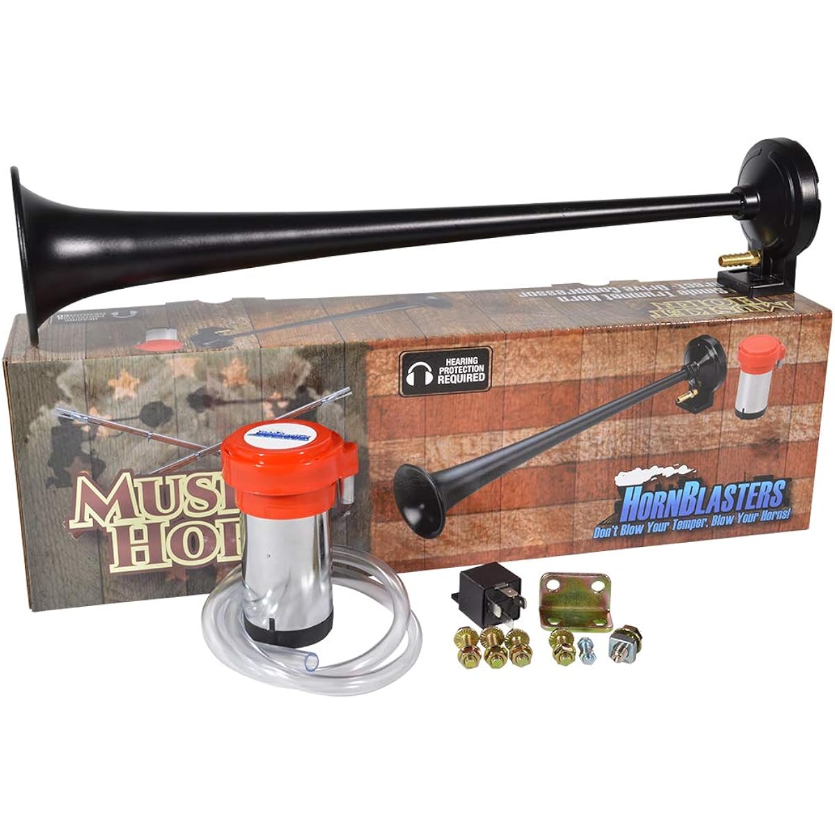 With Hornblasters Masket Air Horn Compressor