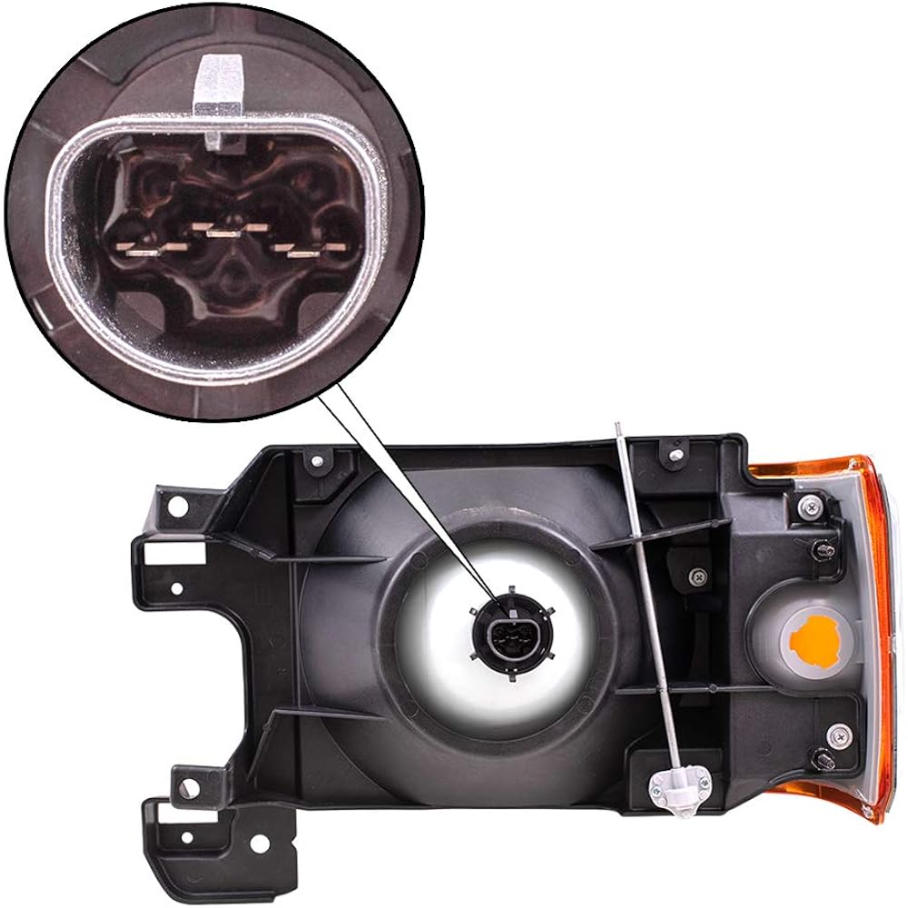 Headlight Park Lamp & Chrome Trim Driver and passenger seat replacement Ford pickup truck BRONCO SUV E9TZ13008F E9TZ13008E