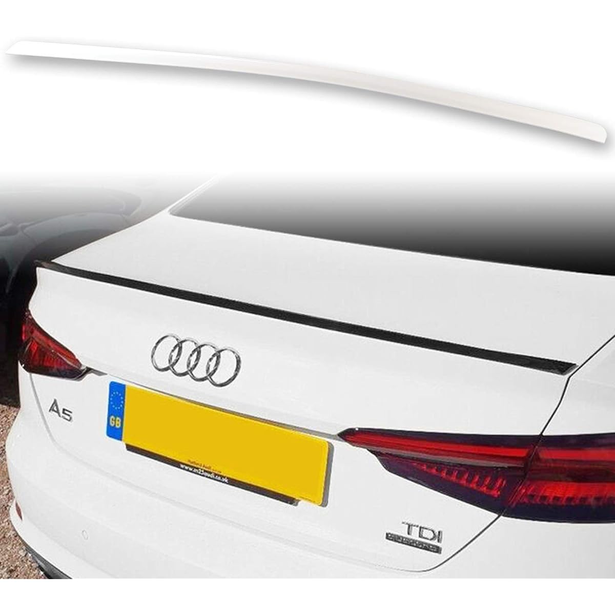 [FYRALIP] Trunk Spoiler, Genuine Color, For Audi A5 B9 Models, Exterior Aero Parts, Double-Sided Tape Mounting, Color Code: LS9R