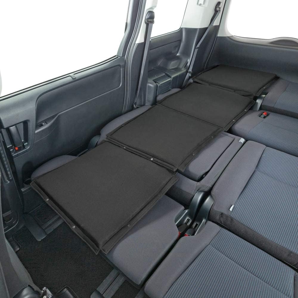 BONFORM Seat Cushion, Air Form Light, Light/Normal Car, Fully Washable, Joint Connection Type, Water Permeable/Breathable Material, 50x3.5x50cm, Black [5853-65BK]