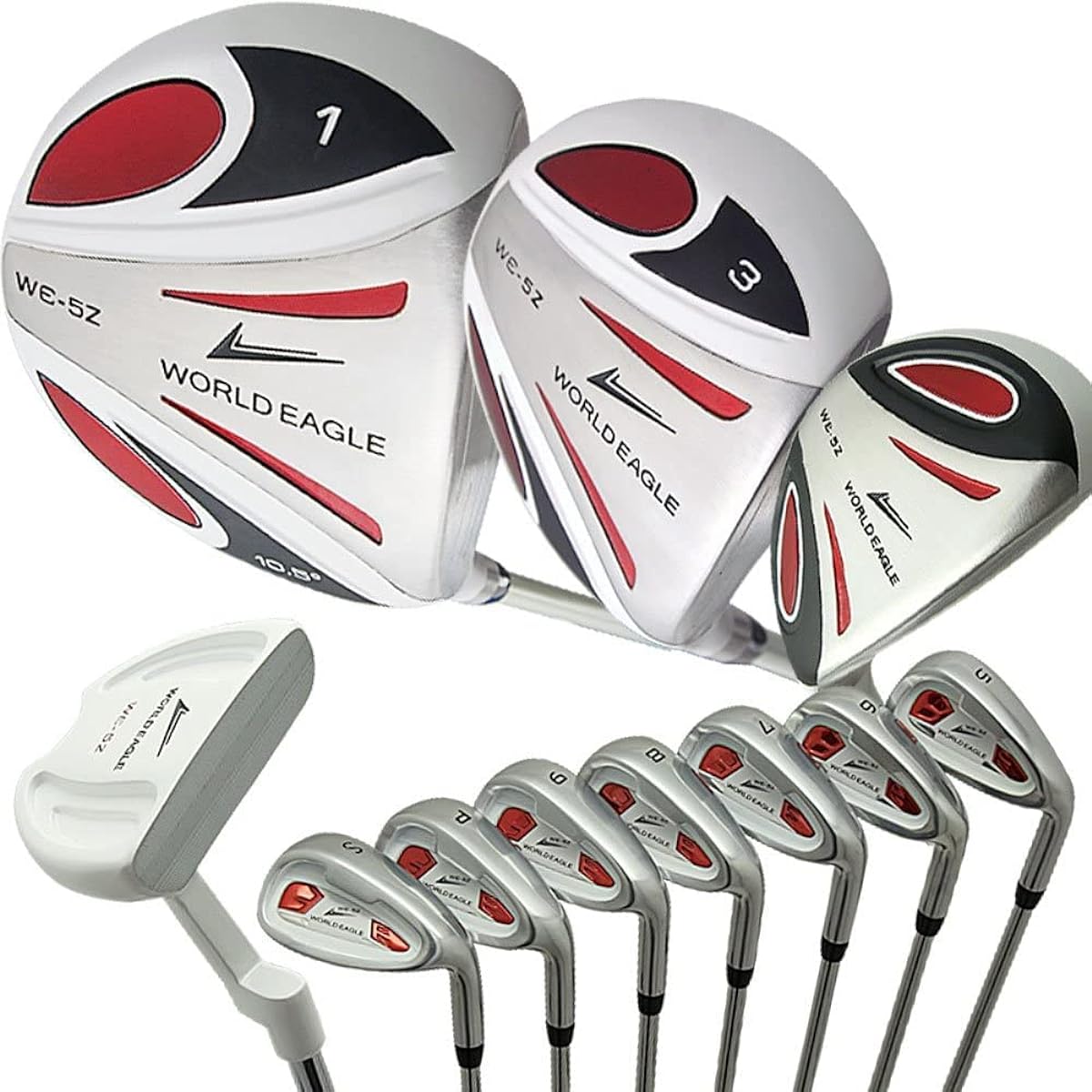 WORLD EAGLE 5Z-White Club Set Right-handed Bag: Not Included Beginner