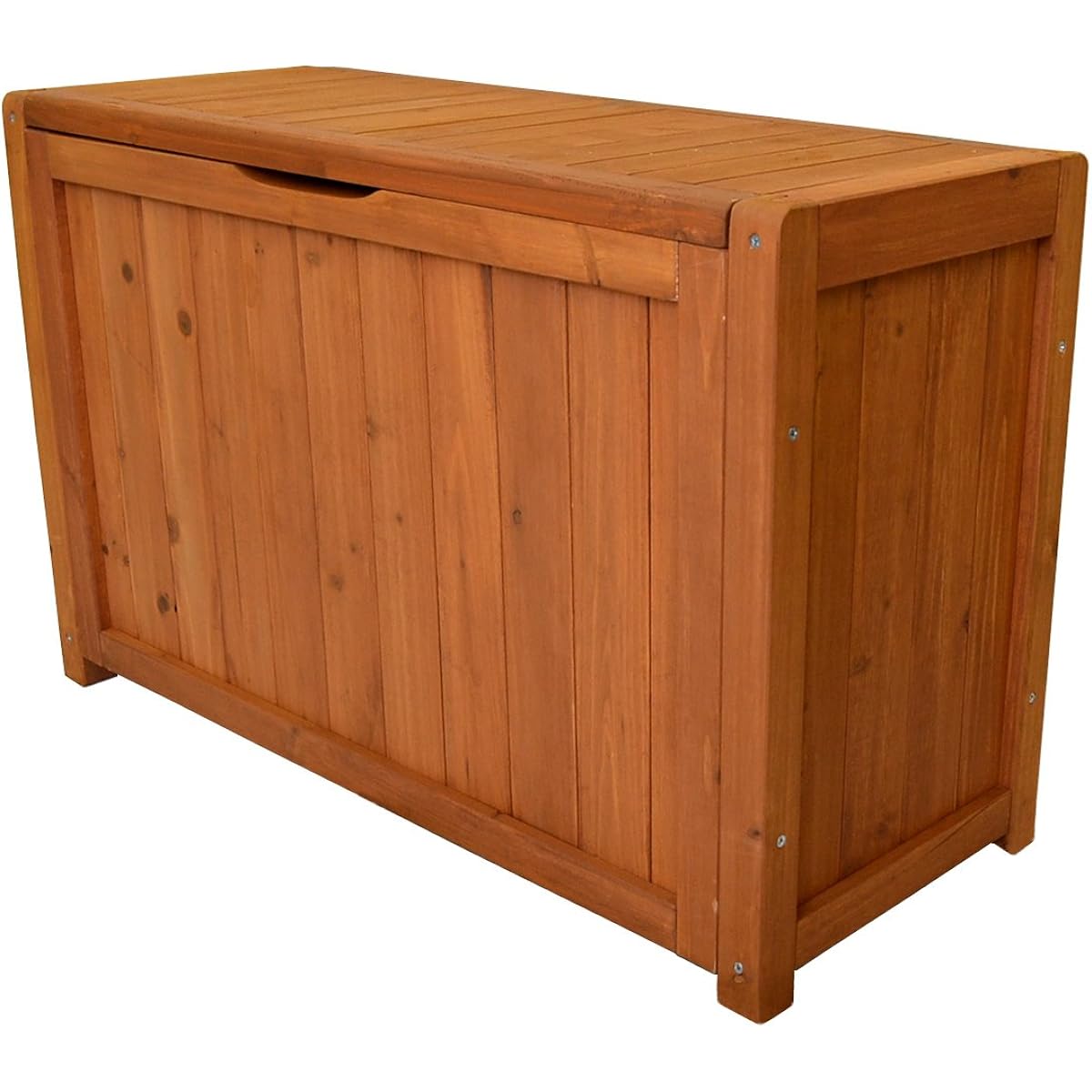 Garden Garden Natural Wooden Bench Box (Stocker) Light Brown Width 80cm x Depth 31cm x Height 50.5cm BOX-B800LBR