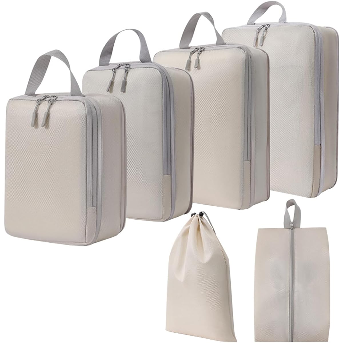 ALLMIRA Compression Bag Travel 6 Piece Set Travel Pouch Clothes Compression Pouch Travel Compression Bag Compression Bag Zipper Clothes Clothing Compression Bag Compression Storage Pouch Saves Approximately 60% Space Convenient Goods for Business Trips C