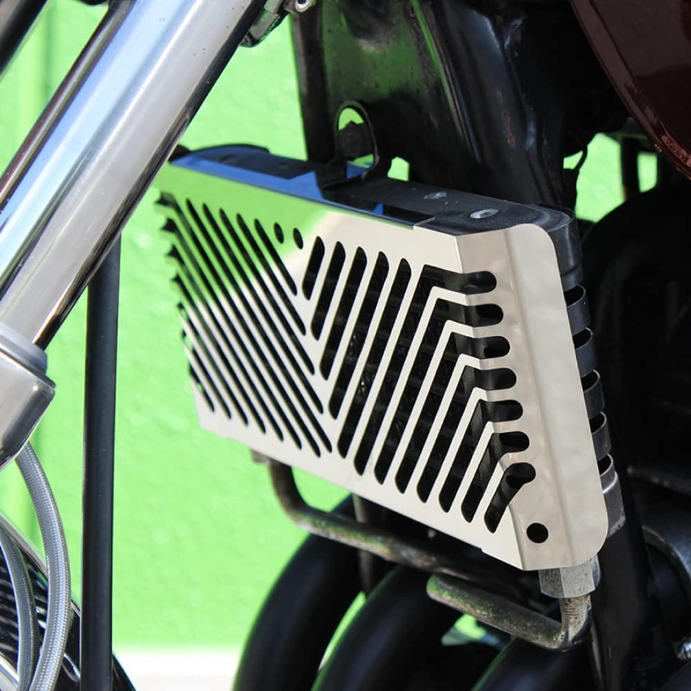 Kawasaki Zephyr 400/Zephyr 750 Stainless Steel Oil Cooler Cover, Silver
