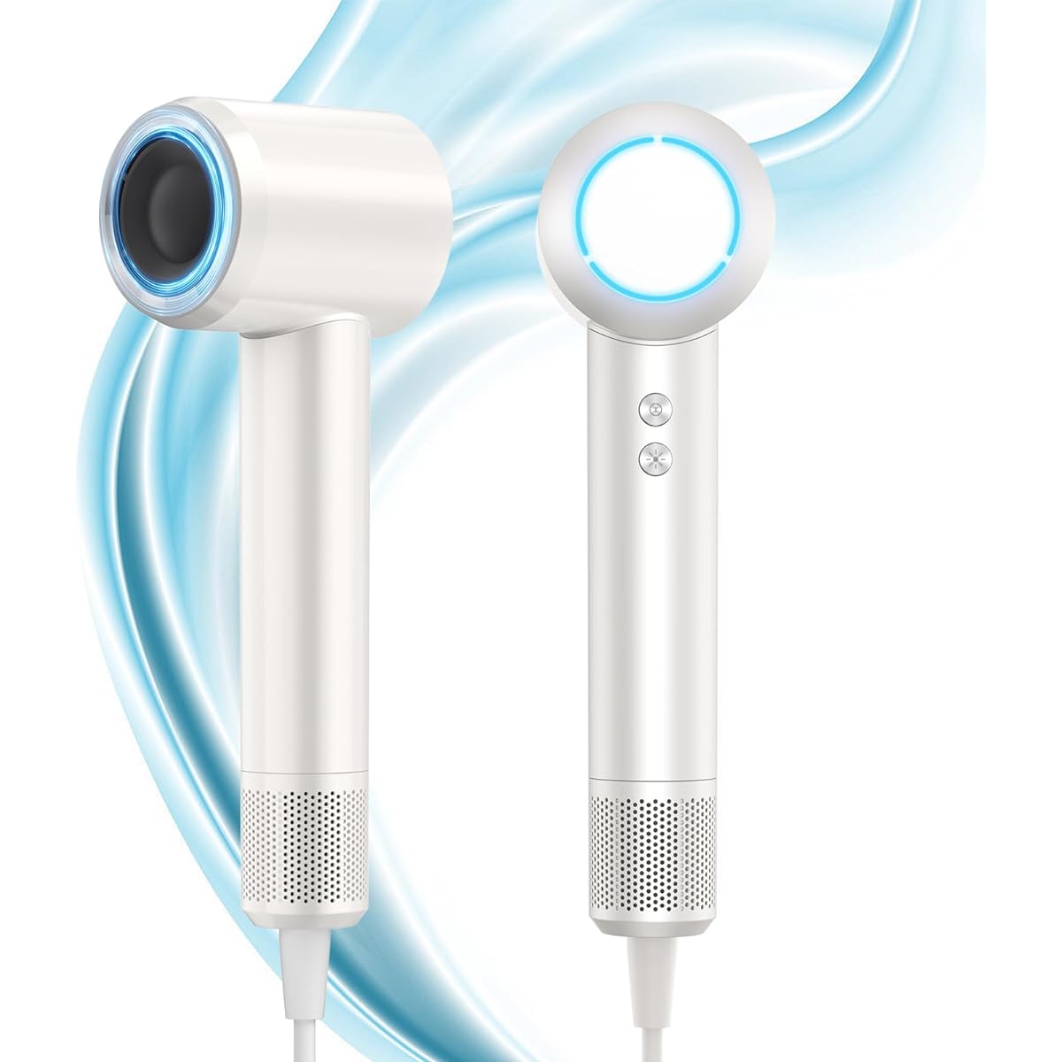 Cicaden Hair Dryer, Popular Ranking, Quick Drying, Large Air Volume, 200 Million, High Concentration, Negative Ions, Dryer, Lightweight, Restored, 1,500 W, Hair Care, Hot and Cold Rhythm Mode, Nozzle,