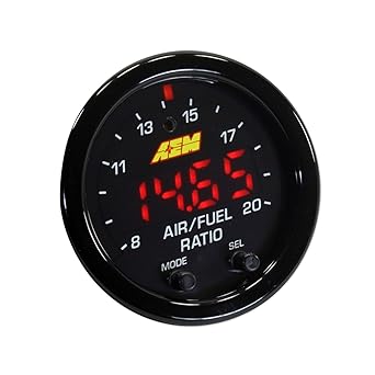 AEM 52mm wide band UEGO air -fuel ratio controller gauge with white face kit