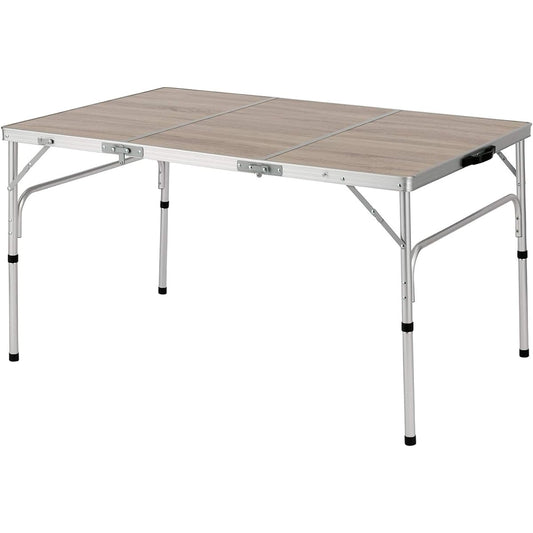 Takeda Corporation [Outdoor/Camping/Workbench/Foldable] Vintage Natural 120 x 80 x 66cm Trifold Aluminum Table 120 x 80 3FD21-12080(VNA)