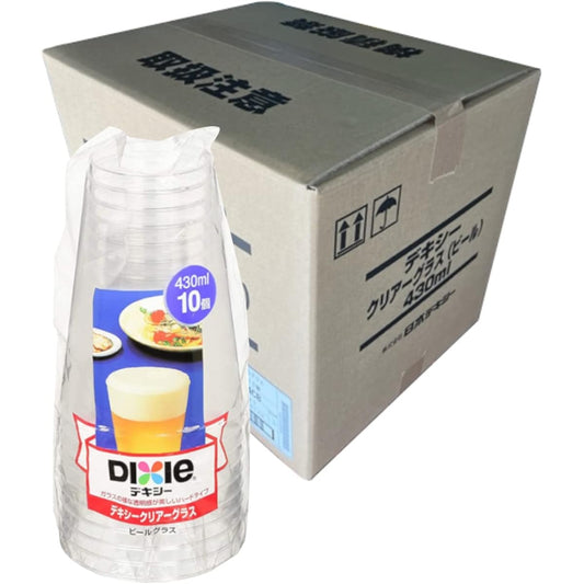 Nippon Dixie Clear Beer Glass Clear 430mL 10 pieces, 60 pieces set