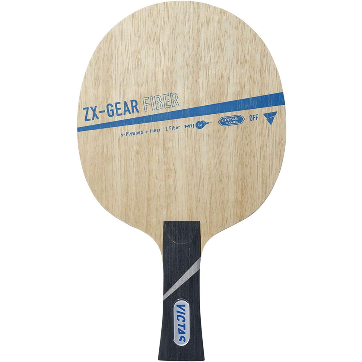 VICTAS Table Tennis Racket ZX-GEAR FIBER Shakehand Attack Special Material Included Single Item/Rubber Set